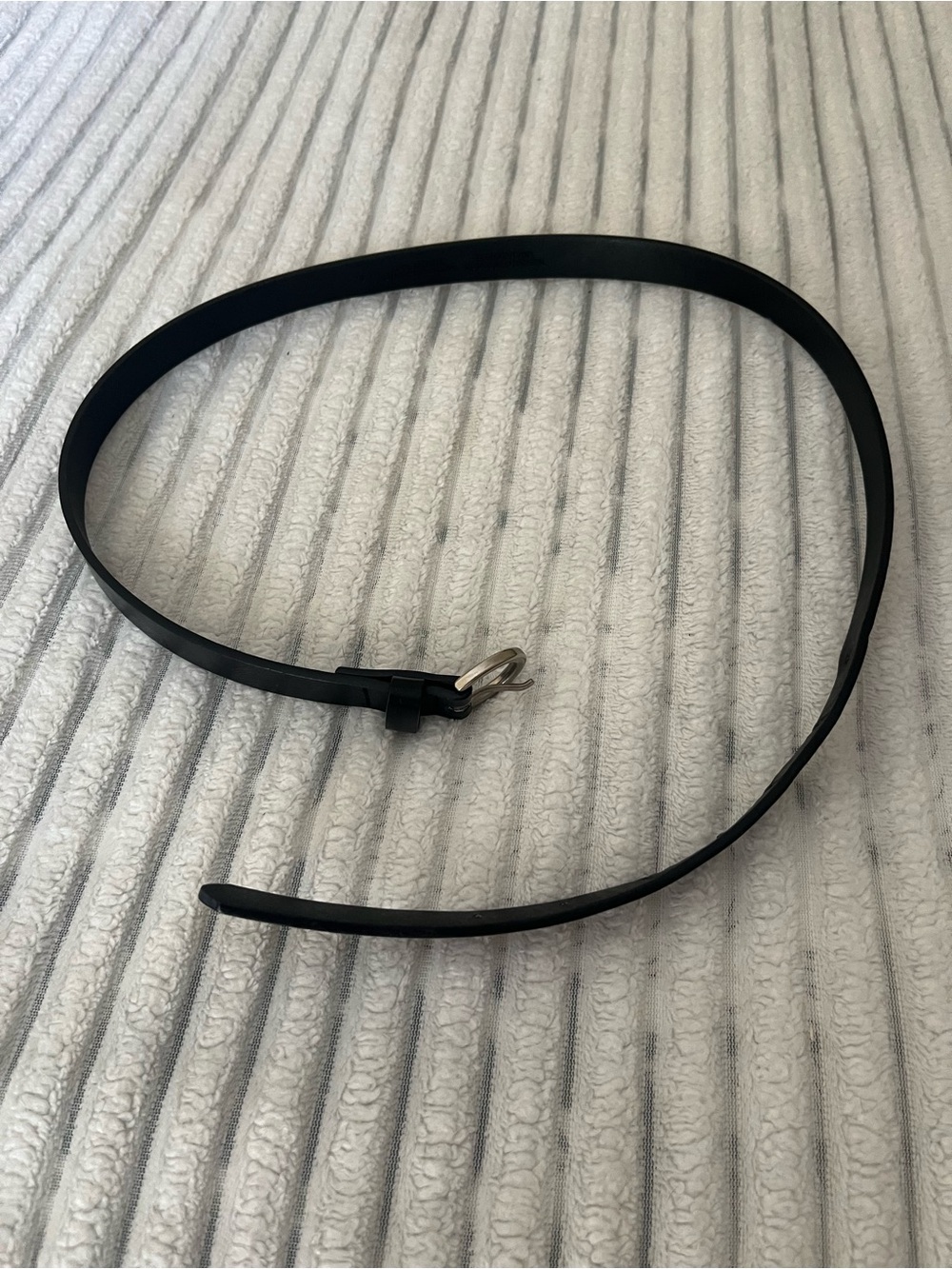 Black Faux Leather Belt